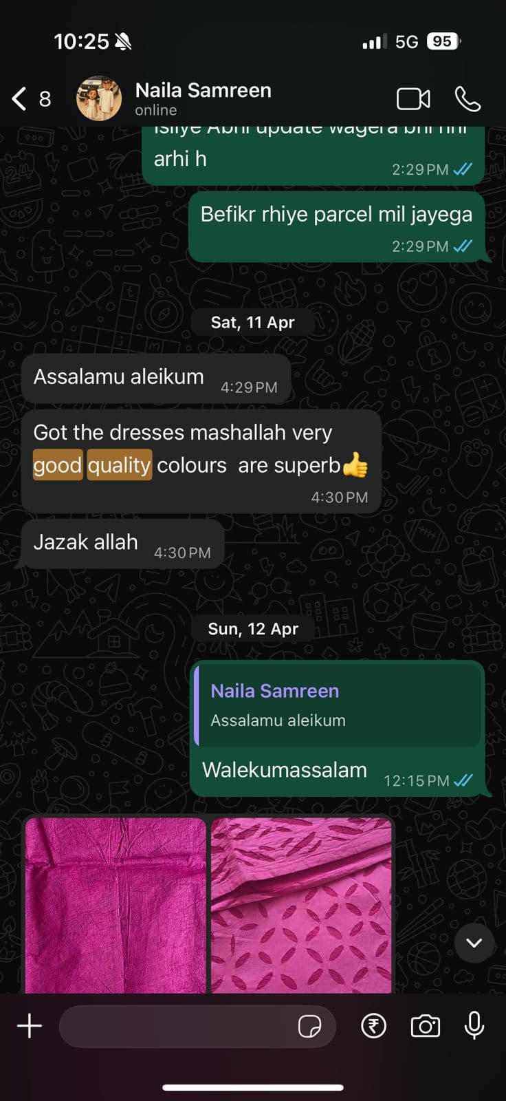 WhatsApp Testimonial 1