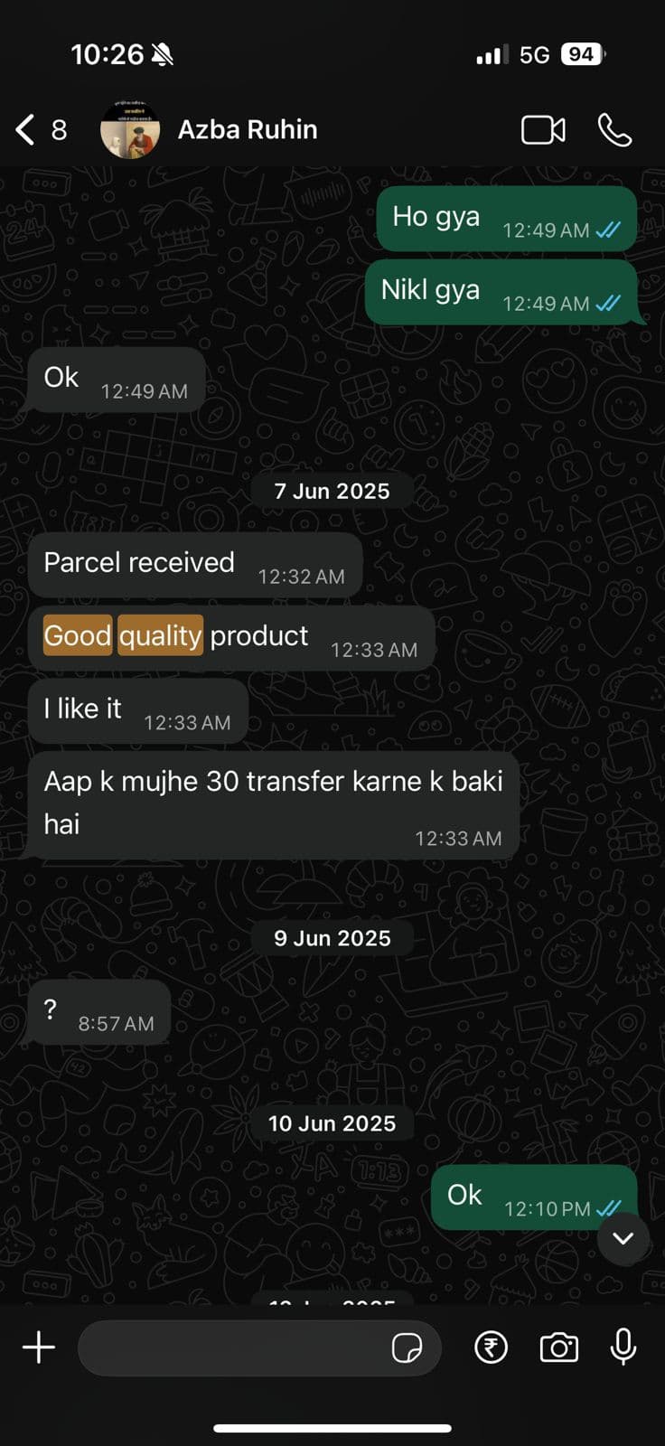 WhatsApp Testimonial 2